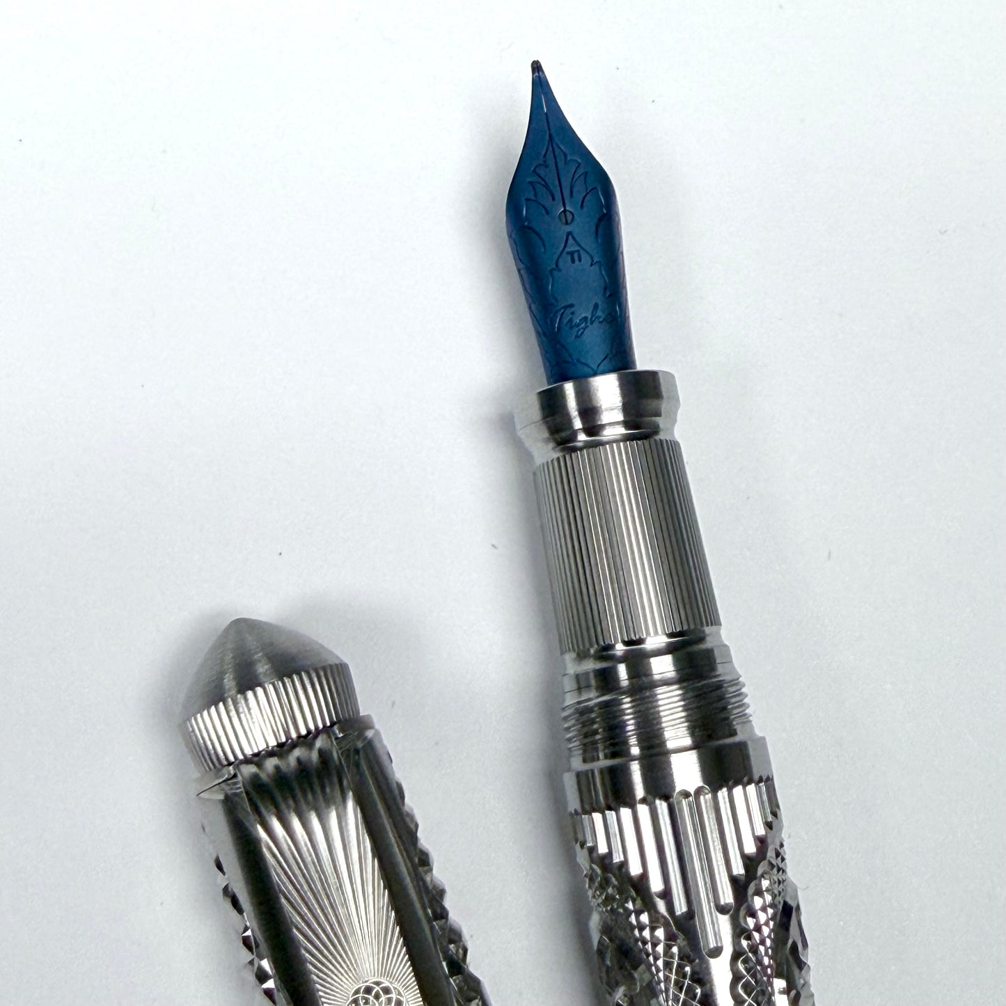 Victorian Stainless Steel Fountain Pen – Ornamental Turning & Guilloche