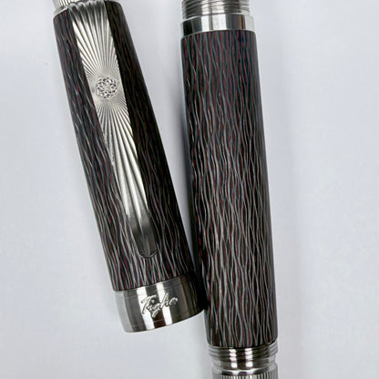 Red Pinstripe — Red Fiberglass & Carbon Fiber Pen
