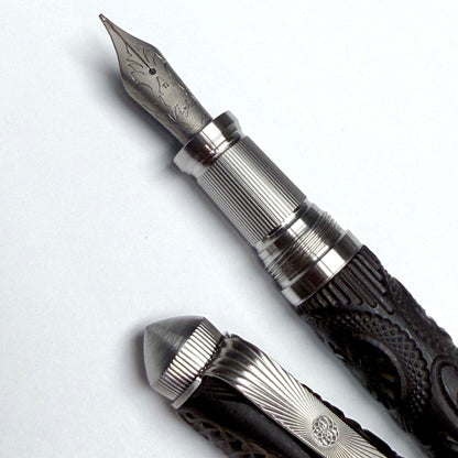 Victorian Blackwood Fountain Pen – African Blackwood, Stainless Steel & Titanium