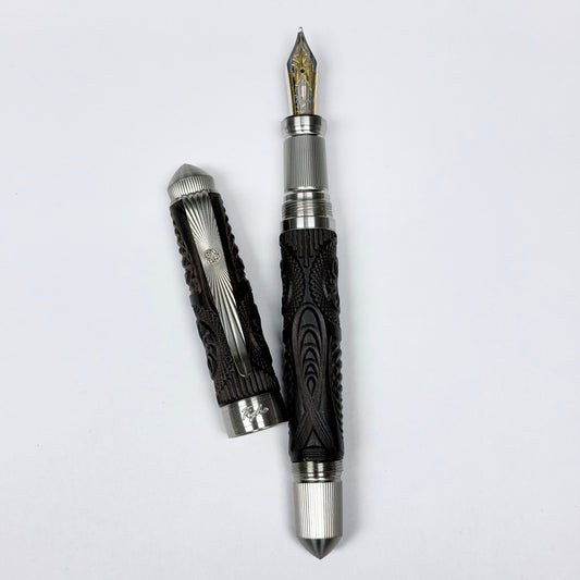 Victorian Blackwood Fountain Pen – African Blackwood, Stainless Steel & Titanium