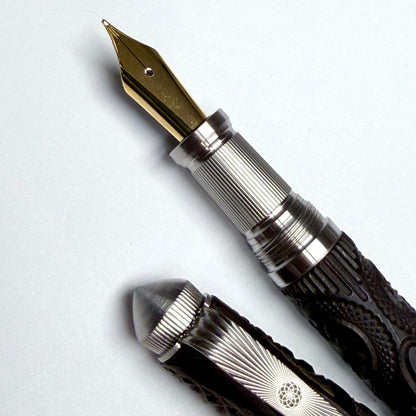 Victorian Blackwood Fountain Pen – African Blackwood, Stainless Steel & Titanium