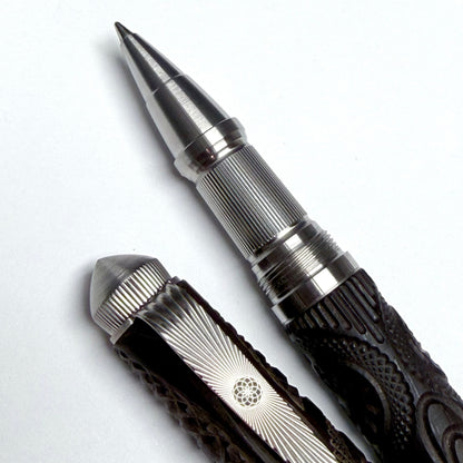 Victorian Blackwood Fountain Pen – African Blackwood, Stainless Steel & Titanium