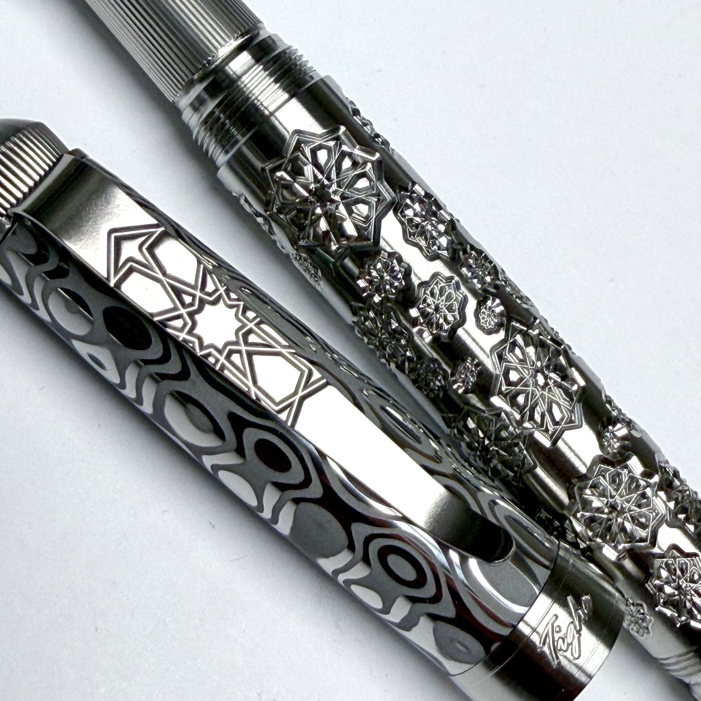 Snowflake & Odin's Eye Damascus Fountain Pen