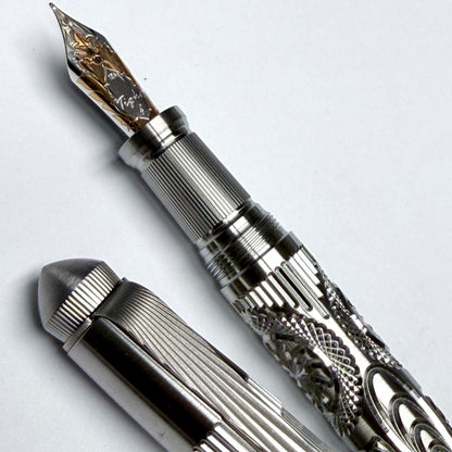 Victorian Steel Crystal Fountain Pen