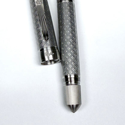 Traditional Guilloché — Engraved Stainless Steel Fountain Pen