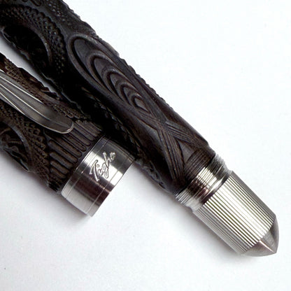 Victorian Blackwood Fountain Pen – African Blackwood, Stainless Steel & Titanium