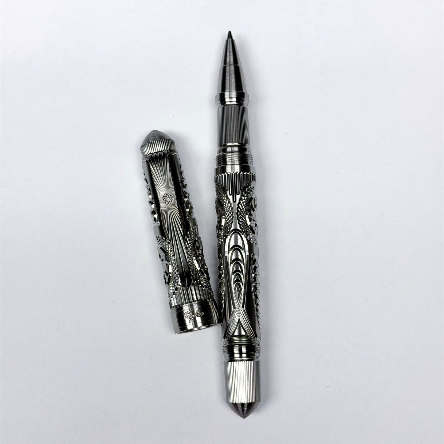 Victorian Stainless Steel Fountain Pen – Ornamental Turning & Guilloche