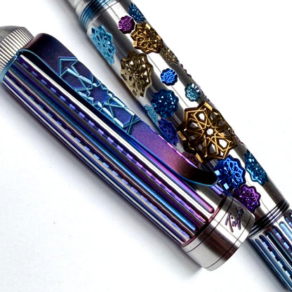 Rainbow Fireworks Fountain Pen