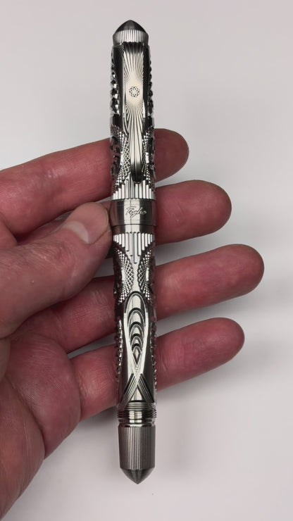 Victorian Stainless Steel Fountain Pen – Ornamental Turning & Guilloche