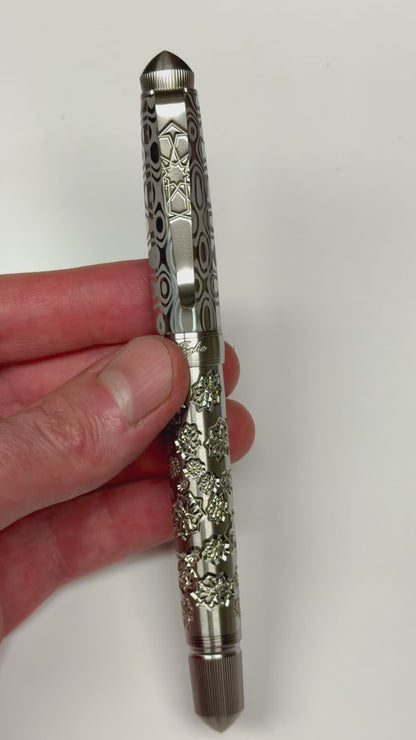 Snowflake & Odin's Eye Damascus Fountain Pen