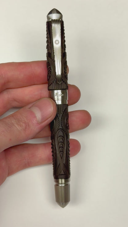 Victorian Blackwood Fountain Pen – African Blackwood, Stainless Steel & Titanium